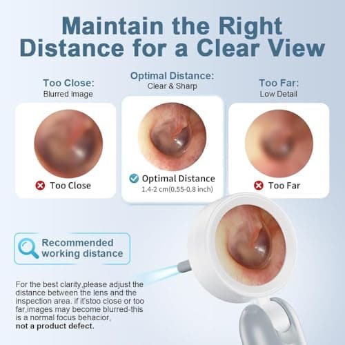 Aspoven Otoscope Ear Camera with Light, 1.4” Screen 1080P HD Ear Scope, 12 Silicone Specula Tips, Photo & Video Recording, Type-C Rechargeable, Ear Cleaning Camera for Adult Kid and Pet - Thumbnail 4