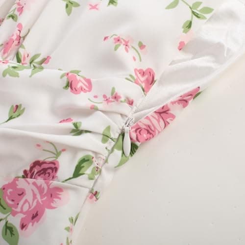 Belle Poque 2026 Summer Casual Pink Flora Cocktail Dresses Sweatheart Neck Sleeveless Flowy Swing Sundresses XX-Large - Thumbnail 4