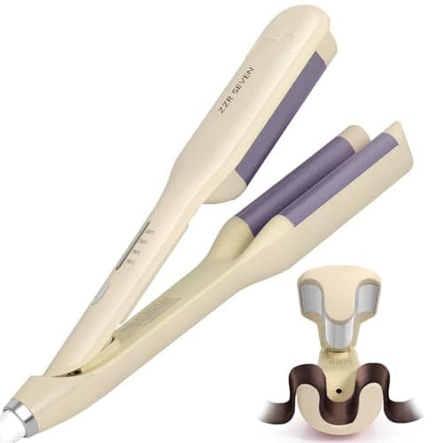 ZZR SEVEN Curling Iron Curling Wand Hair Crimper Waver, Hair Curler with Ceramic 3 Barrel for Women, Dual Voltage, Anti-Scald, Easy to Use, Green (Green) - Image 1