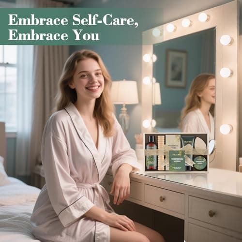 Birthday Spa Gift Set for Her - 6Pcs Bath and Body Kit Spa Basket for Women - Thumbnail 6