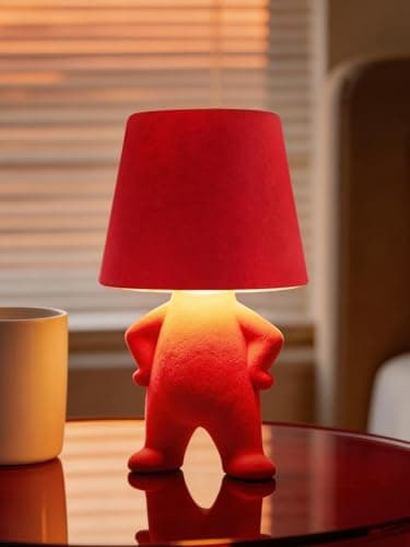 ytydo Modern Table Lamp for Youth: Rechargeable Cute Light for Kids Child Teen - Gift for Birthday Christmas Halloween Easter (Red) - Image 1