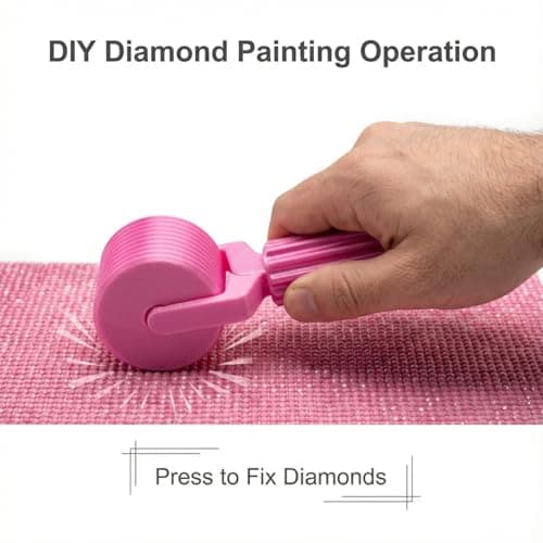 2-Pack Diamond Painting Roller Tool with Sponge Grip – Ergonomic Large & Small Brayer for 5D Diamond Art Accessories – Aesthetic Rainbow Roller for Pressing & Fixing Loose Drills - Thumbnail 5