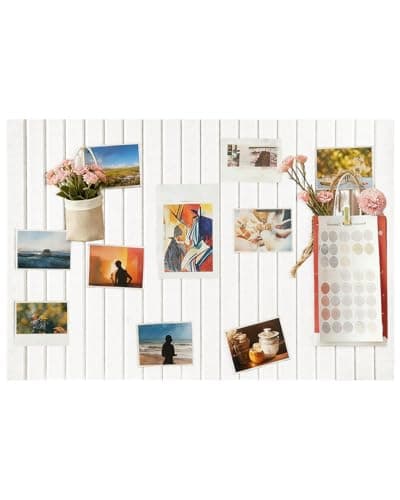 Nysunten 24x31 inches Large Felt Bulletin Board 0.35in Thicker, Cork Board with Safe Removable Nano Self-Adhesive Tabs, Wall Felt Board for Bedrooms, Living Rooms, Offices, Flower Shops - White