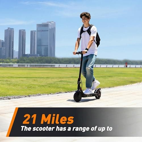 Electric Scooter for Big Kid, Escooter with 350W Motor, 3 Speed & 21-Mile Range, 8.5" Pneumatic Tires & Drum Brakes, Foldable Commuting Electric Scooter for Adults - Thumbnail 2