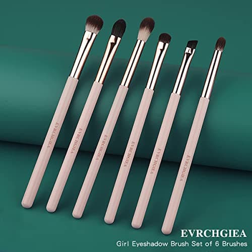 Eye Makeup Brush Set, 6 Pcs Professional Blending Eyeshadow Makeup Brushes for Concealer Eyebrows Eyeliner, Soft Hairs & Wood Handle - Thumbnail 5