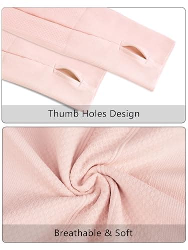 Stelle Womens Seamless Workout Top Yoga Athletic Shirt with Thumb Hole Breathable for Sports Running (Ballet Pink, L) - Thumbnail 6