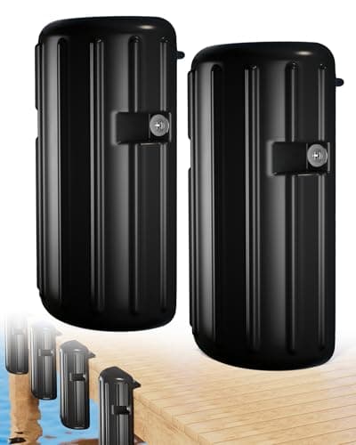 Dock Bumpers, Boat Dock Bumpers for Docking, Fenders Guards for Docking Marine-Grade Straight Dock Edge & Side, UV-Resistant, Vertical Protection, Includes Mounting Hardware - 2 Pack - Image 1
