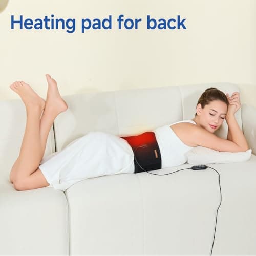 MOTAYU Heating Pad for Back Pain Relief & Period Cramps, 5 Heat Levels & 5 Timer Settings, Auto Stop Function, Targeted Waist/Back Pain Relief, Easy to Use at Home - Thumbnail 5