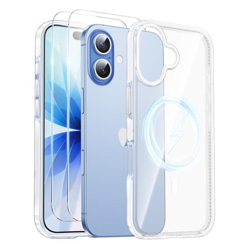 SMARTDEVIL for iPhone 17 Case with 2 Screen Protectors, [Compatible with Magsafe][Anti-Yellowing][Military-Grade Protection] Shockproof Slim Magnetic Phone Case with White Border Design - Image 1
