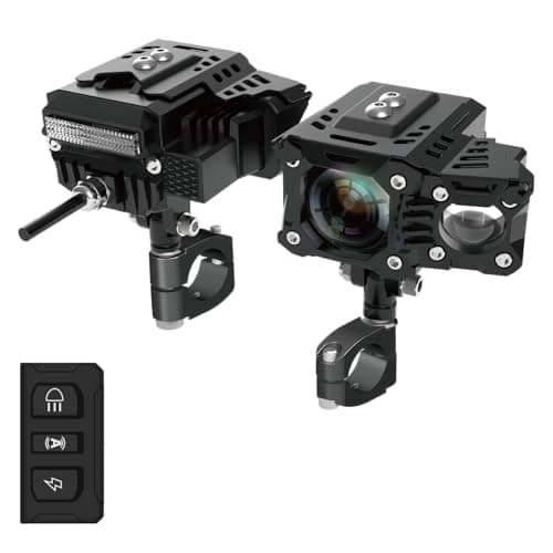 AlienRider M901 Smart Motorcycle Spotlight, 180W Cornering Light, Built-in Six-Axis Gyroscope, 120° Wide Angle, Automatic Brightness Adjustment for High/Low Beam, IP67 Waterproof and Dustproof.