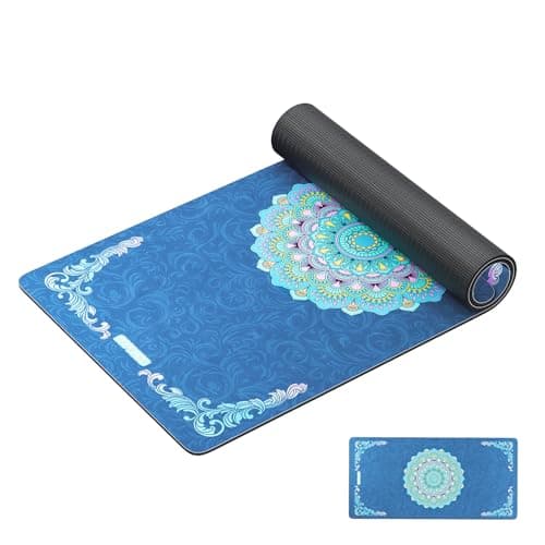 HAPBEAR Large Yoga Mat - 72x36'' Wide workout Mat, Suede Surface with TPE Layer, 1/4'' Thick for Cushioned Support, Non-Slip Yoga Mat, Suitable for Yoga, Pilates, Home and Gym Workouts