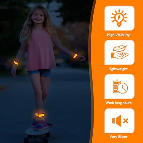 esonstyle 6 PCS LED Bracelets, LED Light Up Bracelets, Pink LED Wristbands, Led Slap Bracelets for Walking, Running, Jogging, Concerts, Sports, Camping, Sporting Events, Party, Rave Accessories - Thumbnail 3