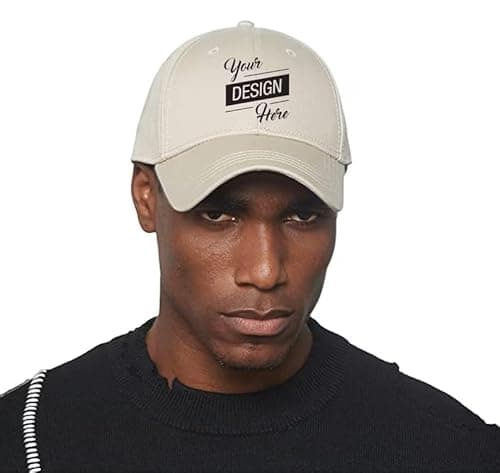 AfeilarSfltch Custom Baseball Cap with Your Text for Men Women, Custom Hat, Custom Hats Design Your Own Logo, Adjustable Custom Cap, Custom Ball Cap, Hats for Men, Customize Hat Multicolor - Thumbnail 3
