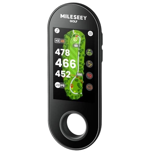 MILESEEY GeneSonic Go Handheld Golf GPS Rangefinder, 43000+ No Subscription Preloaded Courses, Auto Hole Golf Yardage Device, Touchscreen, 10H Battery, Magnetic, Waterproof, Hazard, Green Distances - Image 1