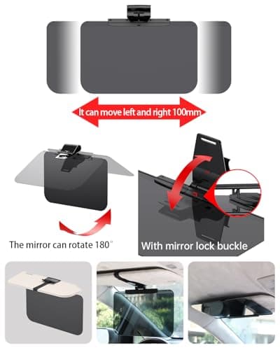Sun Visor Extender for Cars, Polarized Anti Glare Sun Blocker & UV400 Protection, Adjustable Clip-On Extension for Car Visor, Universal Fit for Driver and Passenger Side (XL) - Thumbnail 5