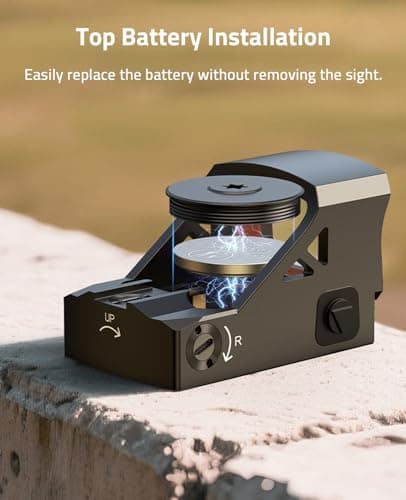 CVLIFE Wolfprowl Motion Awake Red Dot Sight, Compatible with RMS/RMSC 3MOA Red Dot Compact Reflex Sight Shockproof IPX7 Waterproof, with Adapter Plate for MOS 21mm Picatinny Base - Thumbnail 4