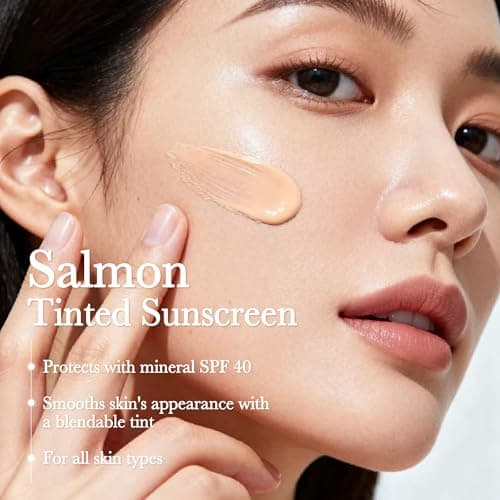 Ultra Lightweight Salmon Tinted Face Sunscreen SPF 40 - Sheer, Buildable Coverage for a Flawless, Matte Finish, 1.69oz - Thumbnail 6