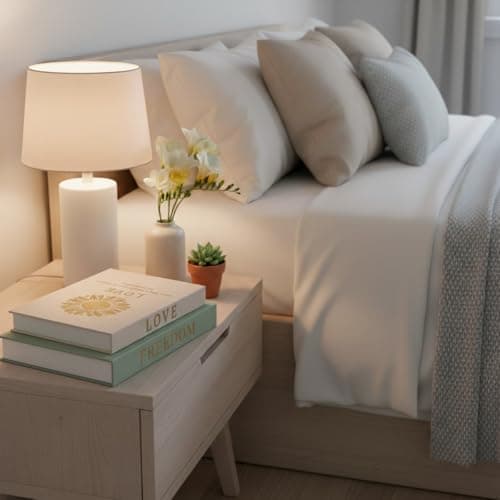 VEKALON Decorative Books for Home Decor - Set of 2 Linen Stacked Clean Modern Fake | Faux Books Storage Box for Living Room, Coffee Table, Bookshelf, Entryway Table(Sage Beige) - Thumbnail 5