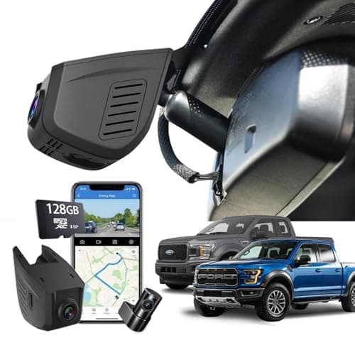 ONESTOPGUARD Ford F150 Front 4K & Rear 1080P Dash Cam for 2013-2026 F250/F350/F450 Super Duty 2015-2026 XLT Lariat King Ranch Raptor,G-Senson,OEM Look,Free App & 5G WiFi,128GB Card