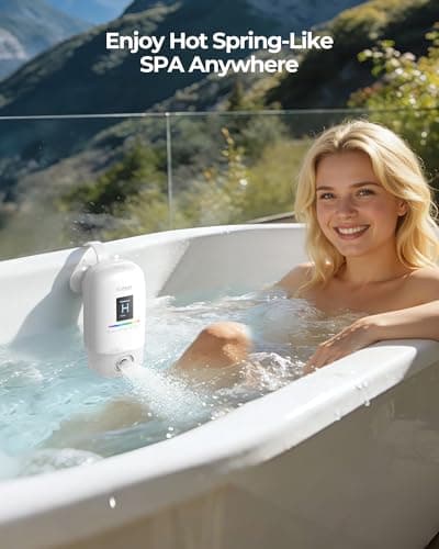 YUERO Bath Jets for Tub, Bath Jet or Bubble Mode, Cordless Waterproof Portable Bathtub Accessories with 3-Level Adjustable Speed, Bathtub Jets Massage for Home Spa, Travel Massage, Relaxing, Soothing - Thumbnail 2