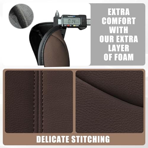 Muslogy Center Console Armrest Cover Fit for Honda Pilot 2023-2026, 2024-2026 Ridgeline/Passport Accessories, Comfort Armrest Pad Console Lid Cushion Vegan Leather Regular Thick (Dark Brown) - Thumbnail 4