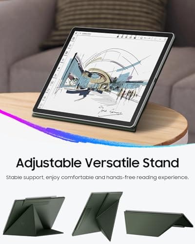 Fintie Case for 11" Kindle Scribe 2025 (3rd Gen) and Kindle Scribe Colorsoft 2025 (1st Gen), Slim Lightweight Multi-Viewing Angles Stand Detachable Magnetic Cover with Pen Buckle, Alpine Green - Thumbnail 5