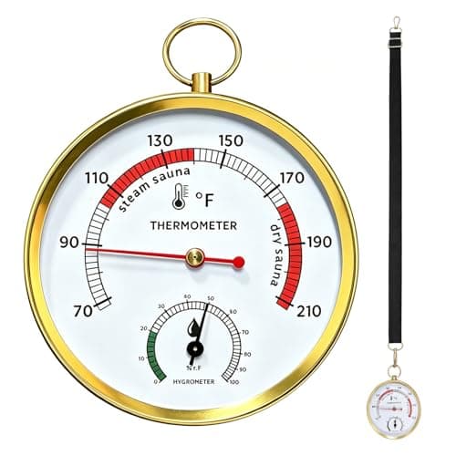 Sauna Thermometer and Hygrometer, Precision Temperature & Humidity Gauge for Portable Steam Sauna Box, Home Infrared Indoor Use Essential Accessory for Enthusiasts