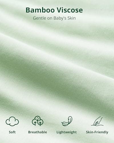 EARTH PENGUIN Soft Bamboo Viscose Baby Sleep Sack 6-18 Months, 1.0 TOG Baby Sleeping Bag 2 Pack, Cozy Baby Wearable Blanket 2-Way Zipper - Thumbnail 2