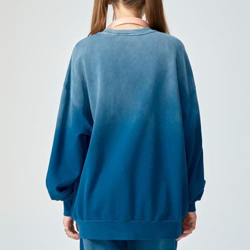 BLECIDENS Mens Oversized Acid Wash Hoodie Sweatshirt Heavyweight Vintage Cotton Pullover Streetwear for Unisex - Thumbnail 4