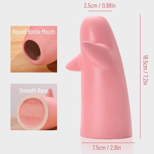 for Her – Embrace Ceramic Vase Set of 2, Pink Hugging Design Flower Vase, Minimalist Romantic Home Decor for Anniversary & Love Gifts - Thumbnail 2