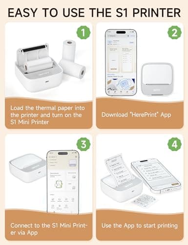iDPRT Sticker Printer, Portable Sticker Maker Machine, Mini Inkless Bluetooth Thermal Printer for iPhone & Android, Pocket Printer for Labels, Barcodes, DIY Journaling, Kids Gift, Gray - Thumbnail 6
