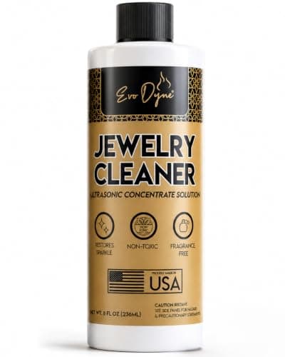 Ultrasonic Jewelry Cleaner Solution (8oz) Concentrated Jewelry Cleaner for Diamonds, Gold, Silver & More | Compatible with Ultrasonic Machine (s) - Made in USA - Image 1