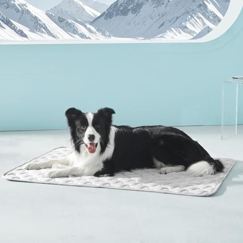 GASUR Cooling Mat for Extra Large Dogs, Q-Max>0.5 Instant Temp Drop Dog Cooling Mats, Cooling Pad for Dog-Summer Indoor Outdoor Travel Use, Snag Resistant，Machine Washable& Anti-Slip,44"X32" Grey - Image 1