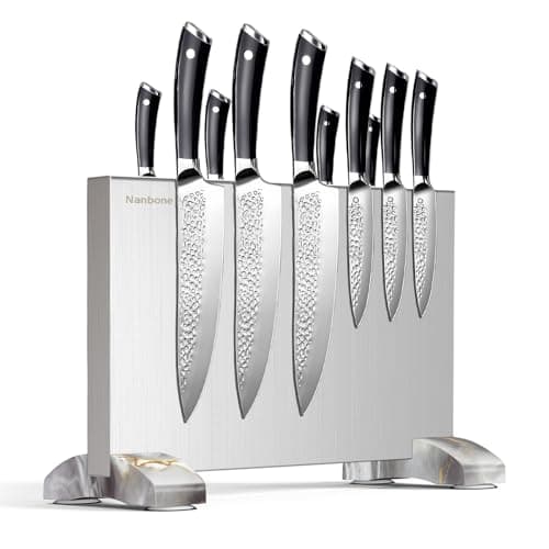 Magnetic Knife Block Stand Without Knives Double Sided Magnetic Knife Holder Rack for Kitchen Counter Stainless Steel Knife Magnetic Strip Display Stand Storage Organizer - Image 1