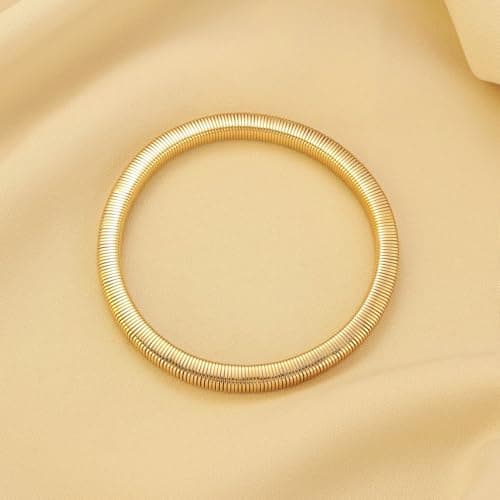 Bracelets Sets 14K Gold Plated Toned Bangle Coiled Design Minimalist Aesthetic Elegance Gift - Thumbnail 4