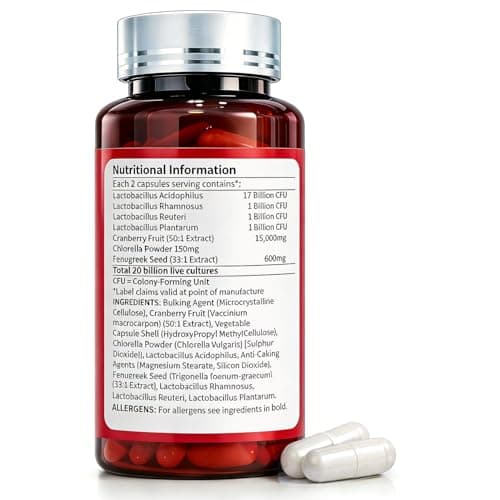 ElixAid Vaginal Probiotic Supplement - Supports Healthy Vaginal pH, Fresh Odor & Balanced Flora for Women, Urinary Tract Health with Prebiotics & Lactobacillus Probiotic Blend - 20 Billion CFU - Thumbnail 2