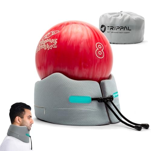 BAKLUCK Travel Neck Pillow for Airplane, Neck Chin Support, Memory Foam, Machine Washable,Neck Pillow for Airplane Sleeping Car Office Grey M