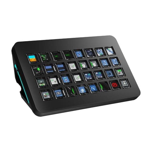 TreasLin/VSDinside XL Streaming Deck & Macro Keypad – 32 Customizable Keys with Scroll Wheels + RGB Light, Programmable Shortcut Keyboard for Gamers Creators Work on OBS Twitch Zoom Teams PS Excel - Image 1