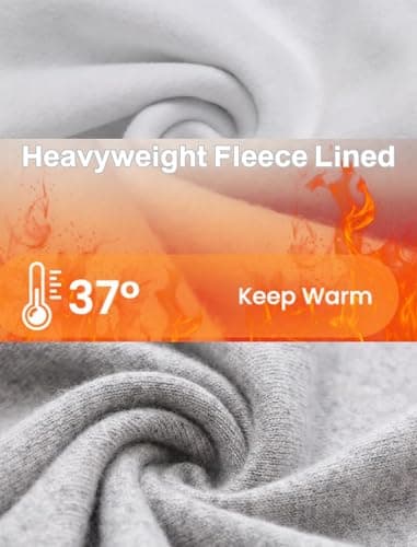 PINSPARK Men's Fleece Jogger Pants with Zipper Pockets Athletic Joggers Sweatpants Thick Cotton Casual Lounge Pants Charcoal - Thumbnail 5