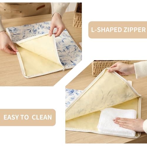 Wide Zipper Access Cotton &Beeswax Bags for Homemade Bread 2 Pack XL Reusable Beeswax Bread Bags for Homemade Bread Freezer Organic Cotton Food Storage Bags to Keep Fresh - Thumbnail 6