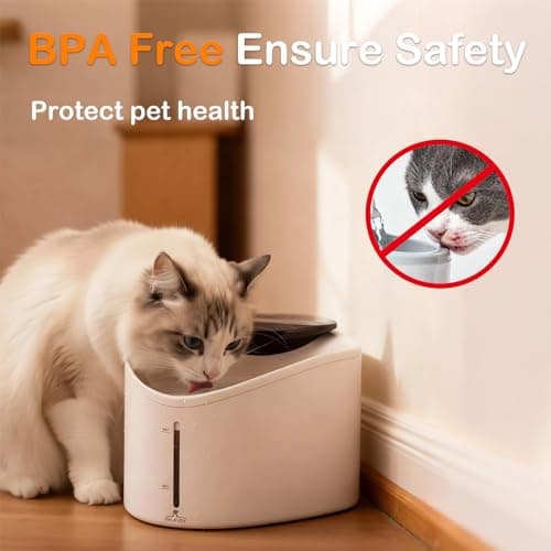 Wireless Cat Water Fountain with Smart App Monitoring, BPA-Free Ensure Safety, 2.5L/84oz Pet Water Fountain, Increase Water Intake, Ultra-Quiet Automatic Cats Dog Dispenser with Hydration Tracking - Thumbnail 2