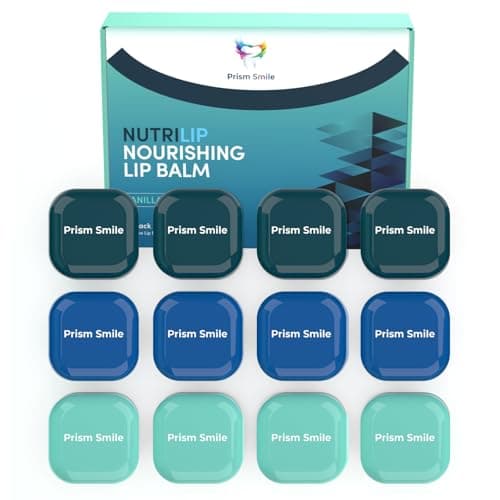 Prism Smile Lip Balm Set, 12 Pack Vanilla Lip Balm for Dry Cracked Lips, Deep Moisturizing & Hydrating Chapstick, Nourishing Lip Care for Women Men Teens, Travel-Friendly Daily Lip Moisturizer - Thumbnail 6