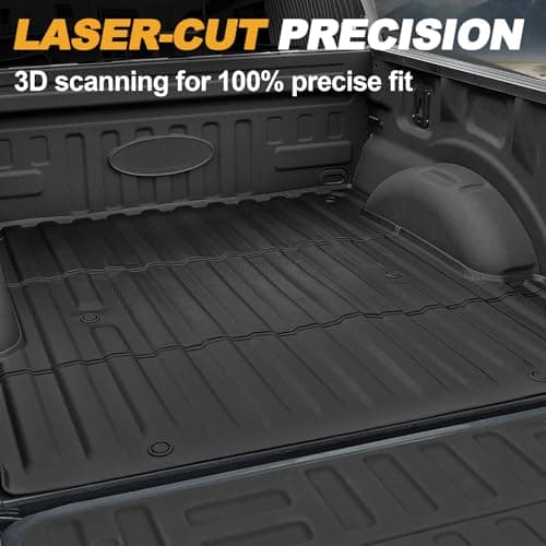 LUMWAY Truck Bed Mat for Ford F150 2015-2025 2026, All Weather Trunk Bed Liner for 2025 Ford F-150 Raptor Lightning Accessories, 5.5FT 67.1'' TPE Cargo Liner Truck Mat (Not Fit 6.5FT/8FT Bed) - Thumbnail 2