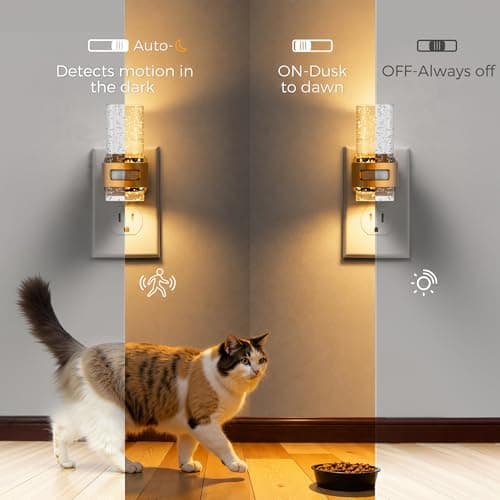 L LOHAS LED Motion Sensor Night Light, 4 Pack Bubble Night Lights Plug into Wall,3CCT Color Temperature Change MINI Night-Light,Dimmable Nightlights with Dusk to Dawn Sensor for Rooms Bathroom Hallway - Thumbnail 2