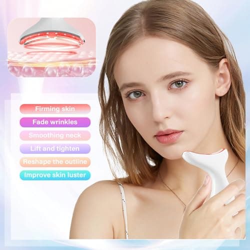 CNBHEABY Facial Massager 7 Color Face Lift Device, White - Thumbnail 2