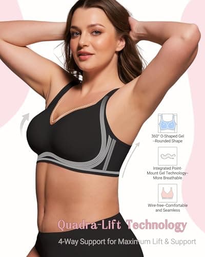 As Fairy Supportive Wireless Bras for Women Full Coverage Plus Size Bra No Underwire Seamless Comfort Bralette(Black 38B) - Thumbnail 2