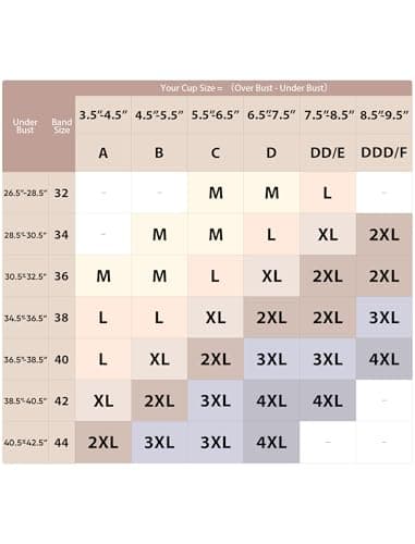 Easybunny Wireless Bras for Women Seamless Supportive V Mesh Bralette Minimizers Comfortable Tshirt Bra for Older Women Beige 3XL - Thumbnail 6