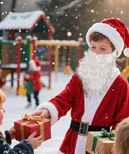 PrettyQueen Boys Santa Claus Costume, Children's Santa Costume, Kids Xmas Santa Suit Christmas Outfit for Halloween Cosplay - Thumbnail 6