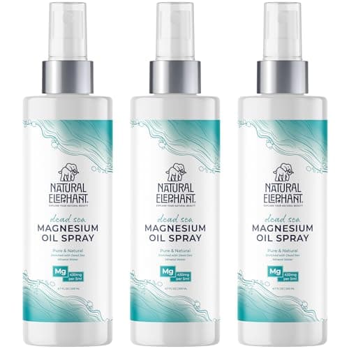 Natural Elephant Dead Sea Magnesium Oil Spray for Topical Use | 100% Pure | 6.7 fl oz (Pack of 3) | Promotes Relaxation and Well-Being - Image 1
