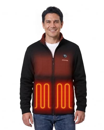 Venustas Men’s Heated Sweater Jacket with Battery, Soft Electric Knit Jacket for Warm Layer for Outdoor & Everyday Use - Image 1